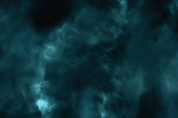 Fliegen durch stürmische Wolken beleuchtet mit Blitz 3d Illustration — Stockfoto