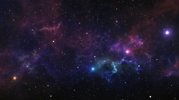 Nebulosa espacial. Ilustración 3d, para uso con proyectos de ciencia, investigación y educación . — Foto de Stock
