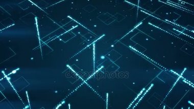 Teknolojik arka plan çizgileri ve parçacıklar
