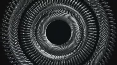 Dairesel tekrarlanan metal parçalar desen