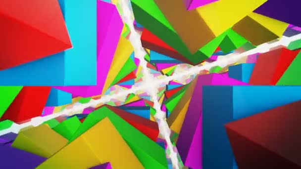 Tunnel coloré voler à travers 