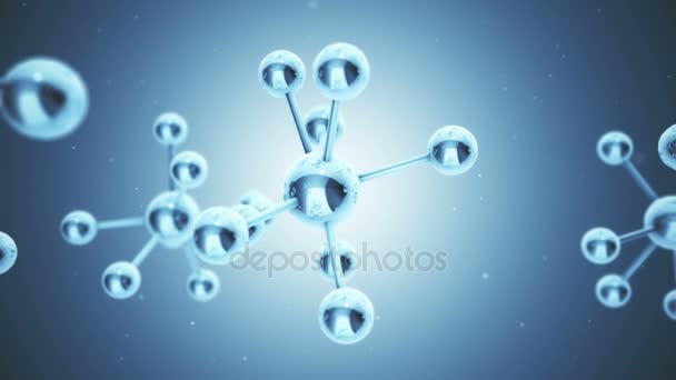 Abstract physics science molecule background — Stock Video