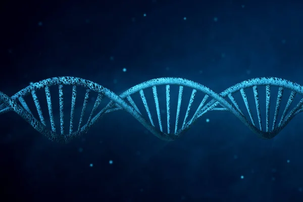 Illustration numérique Structure ADN en arrière-plan couleur Illustration 3D — Photo