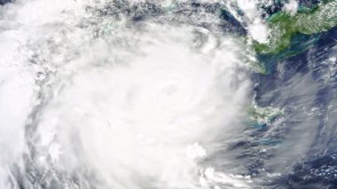 Kasırga fırtına, fırtına, uydu görüntüsü. Nasa tarafından döşenmiş bu görüntü unsurları