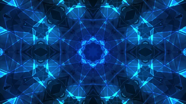 Sahne ışıkları ve farklı soyut şekiller sanat 3d çizim