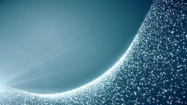 Abstrato partículas azuis brilhantes fundo ilustração 3d — Fotografia de Stock