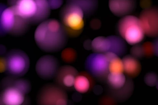 Delicate pink yellow circle bokeh lights. computer generated loopable abstract motion background, slight film grain. 3d illustration — Stock Photo, Image