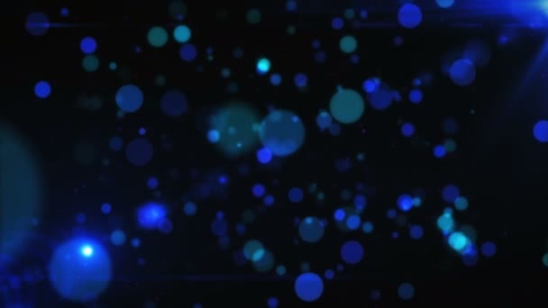 Azul Luces abstractas fondo bokeh — Vídeos de Stock