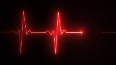 Cardiogram cardiograph oscilloscope screen red illustration background clipart