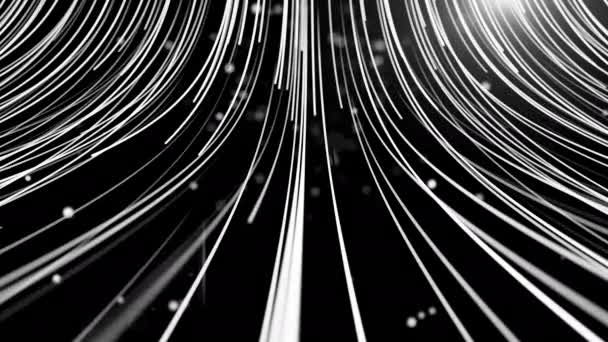 Nahtloser abstrakter Hintergrund mit Animation zum Verschieben von Leitungen für Glasfasernetze — Stockvideo