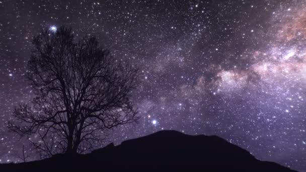 Zaman atlamalı bir yıldızlı gece. Nasa tarafından döşenmiş bu görüntü unsurları — Stok video