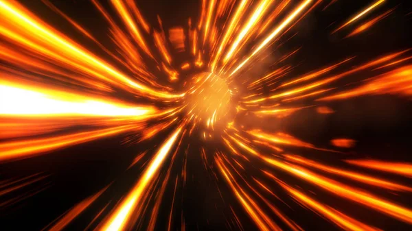 3d illustration abstract fire wormhole with flash — Stock Photo, Image