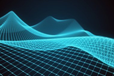 Sanal tel kafes manzara uçuş simülasyon 3d çizim