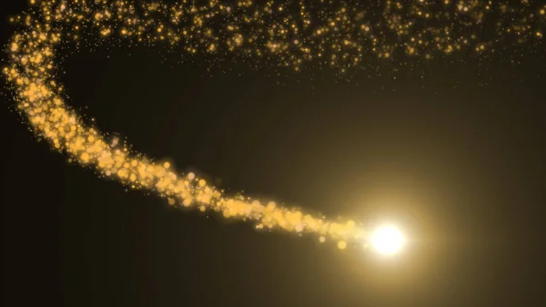 Bright shining Kerstmis sterren en deeltjes 3d illustratie — Stockfoto