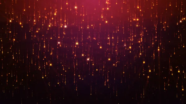 3d Illustration abstrakte fallende Funkeln Regen Glamour Hintergrund für LED-Bildschirme — Stockfoto