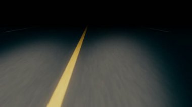 Şerit bölme ile sonsuz kesintisiz gece asfalt yol