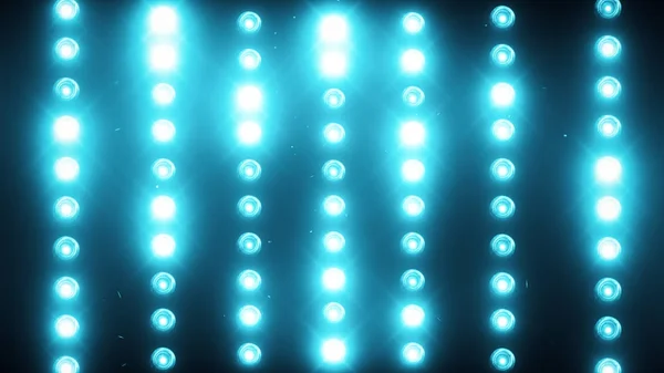 Een muur van lichte projectoren, een lichtflits 3d illustratie — Stockfoto