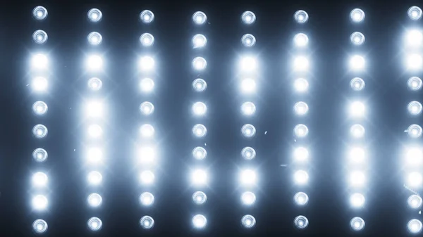 Een muur van lichte projectoren, een lichtflits 3d illustratie — Stockfoto