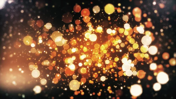 Düşen altın parçacıkları 3d resimde arka plan — Stok fotoğraf