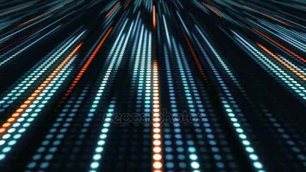 Abstract motion background, blue and orange light streaks. — Stock Video