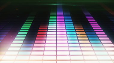 Coloprful Ses Ekolayzır arka plan, müzik kontrol düzeyleri 3d çizim
