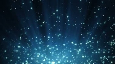 Işık ışınları ve parçacıklar ile kesintisiz mavi Festival arka plan