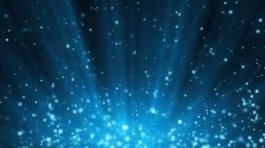 Işık ışınları ve parçacıklar ile kesintisiz mavi Festival arka plan