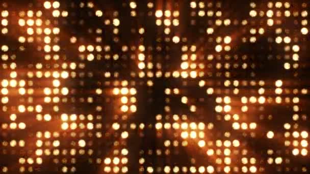 Led spot duvar sahne yanıp sönen ışıkları yanıp sönen chromlech kulübü — Stok video