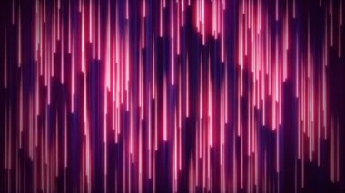 Sorunsuz retro kırmızı mavi renkli neon ışınlarının aşağıya doğru düşen
