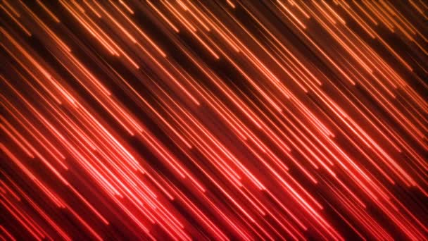 Seamless retro red background of neon rays flying upwards — Stock Video