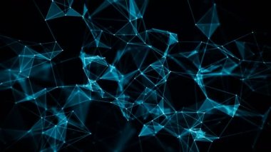 Çizgiler hareket ile mavi geometrik arka plan