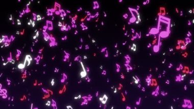 Mor müzik notaları ile arka plan