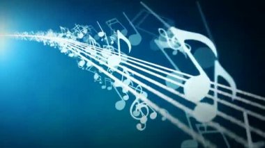 Müzik notalarıyla canlandırılmış arkaplan