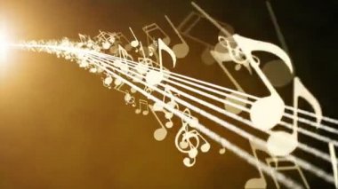 Müzik notalarıyla canlandırılmış arkaplan