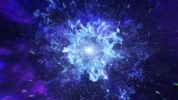 Büyük patlama uzayda, evrenin doğuşu — Stok video
