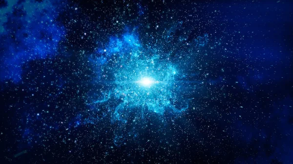 Big Bang nello spazio, la nascita dell'universo Illustrazione 3D — Foto Stock