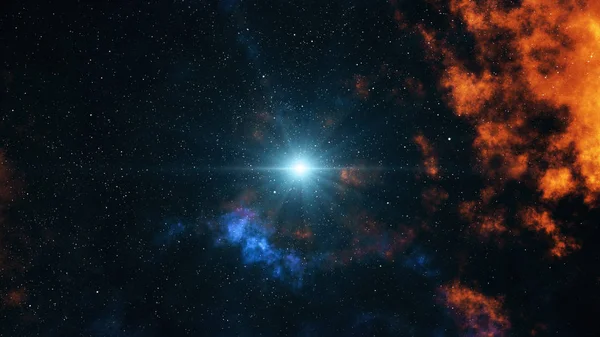 Big Bang i rymden, födelsen av universum 3D Illustration — Stockfoto