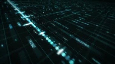 Kayan grafik numaraları ve Ekolayzer s. sayaçları akan arka plan