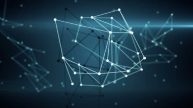 İletişim teknolojisi ağ dijital arka plan