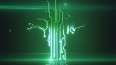 Yeşil devre kartını elektronik yüksek teknoloji büyüyen ağaç
