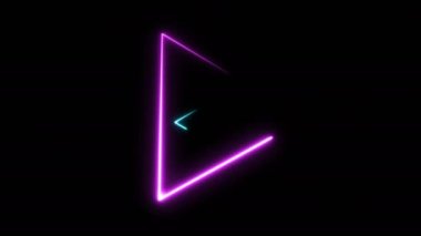 Neon üçgenler ile sorunsuz döngü arka plan