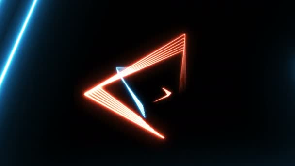 Boucle sans couture fond abstrait avec des triangles néon colorés 