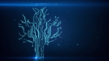 3D çizim devre kartını elektronik yüksek teknoloji. güzel çip arka plan. Soyut devre. Benim profilde farklı renkler.