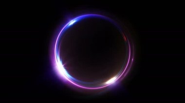 Sorunsuz döngü neon arka plan aydınlık dönen Glowing spiral kapak soyut