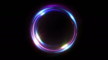 Sorunsuz döngü neon arka plan aydınlık dönen Glowing spiral kapak soyut