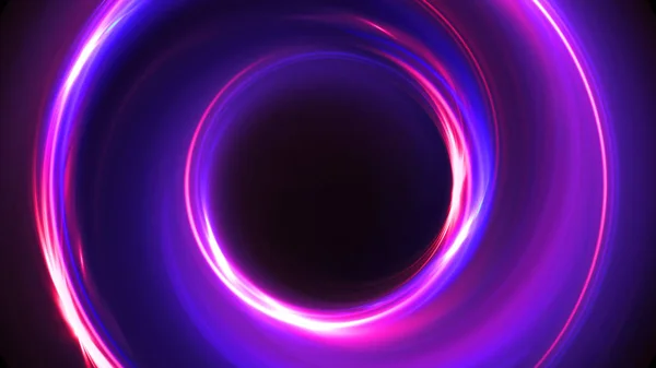 Resumen ilustración 3d fondo de neón. remolino luminoso. Cubierta espiral brillante. Negro elegante. Halo alrededor. Poder aislado. Sparks particle.Túnel espacial. Elipse del color del led. Brillo de brillo . — Foto de Stock