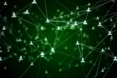 3d illüstrasyon insanlar internet, sosyal ağ bağlantısı bağlanma