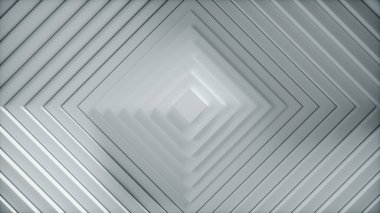 Özet etkisi olan soyut kareler. Beyaz boş karelerin animasyonu. İş sunumu için soyut bir özgeçmiş. 3d illüstrasyon