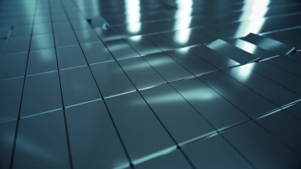 Cubes abstraits métalliques tournent, boucle sans couture rendu 3d 