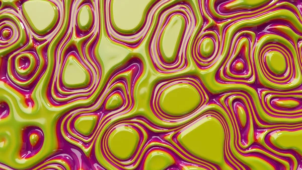 Superficie dinámica ondulada abstracta. Fondo líquido abstracto púrpura azul neón con onda ondulada. Plantilla de diseño de movimiento. ilustración 3d —  Fotos de Stock